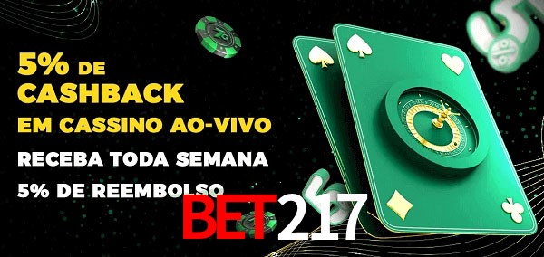 Promoções do cassino ao Vivo bet217